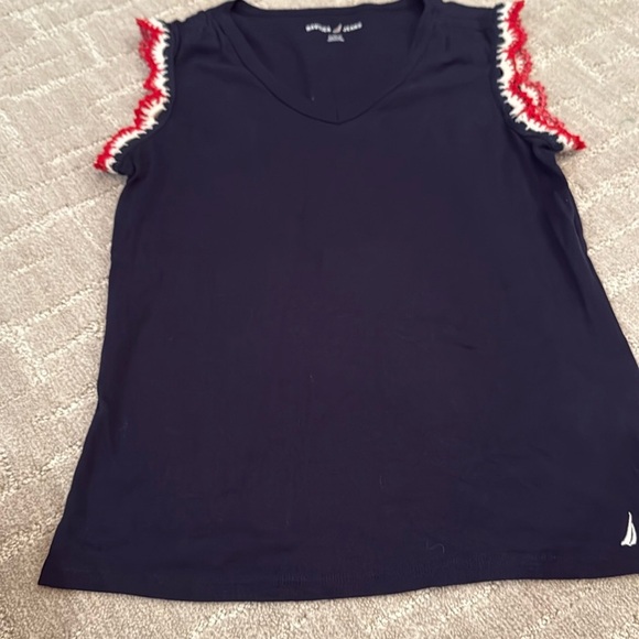 Nautica Navy V-Neck Tee - Picture 4 of 7